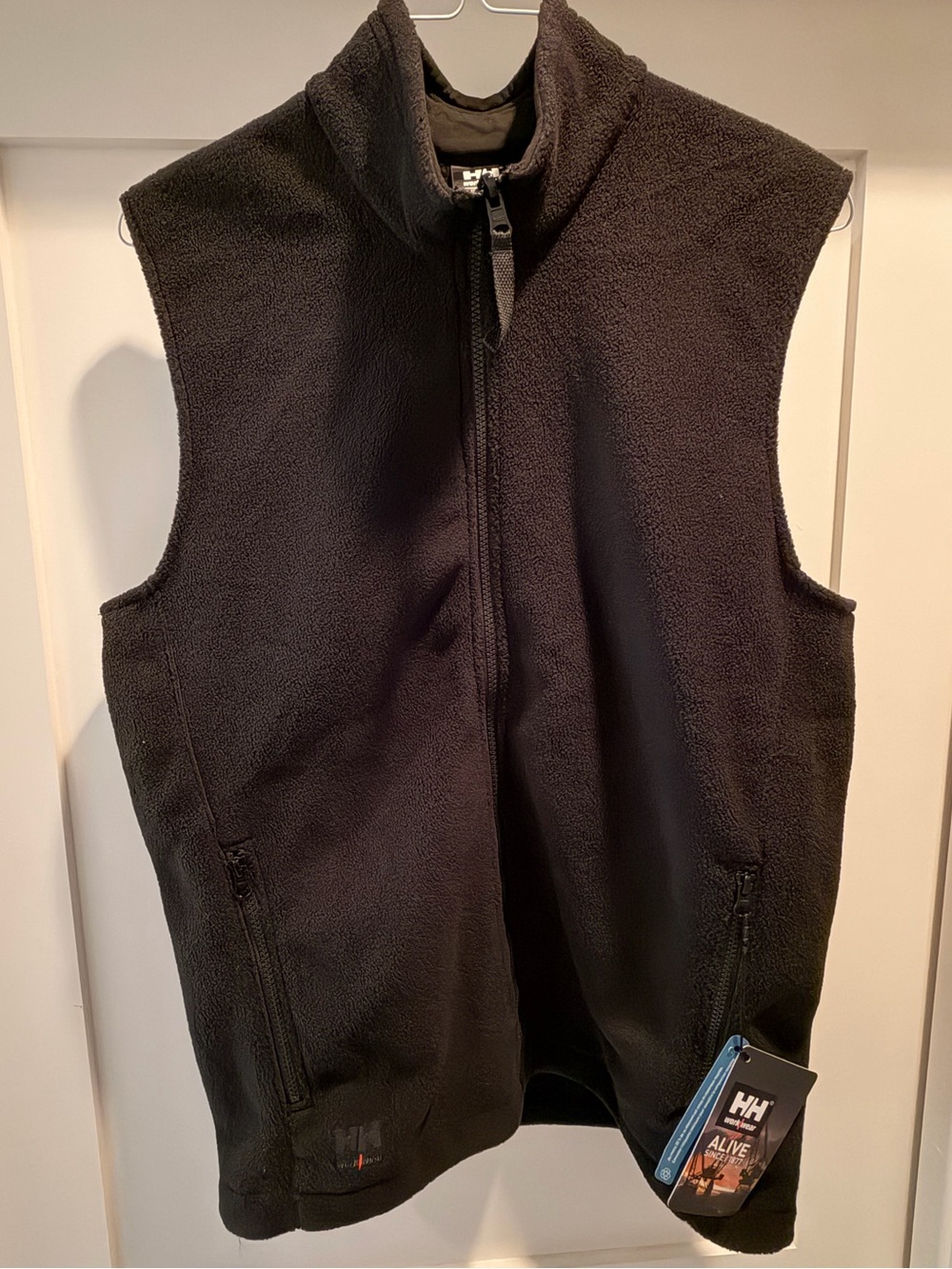 Helly Hansen Black Fleece Vest. Men’s Size Med. Custom “Crown Royal” embroidery.
